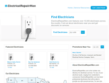 Tablet Screenshot of electricalrepairmen.com